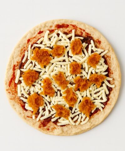 Pizza Baja en Calorías Con Pechuga de Pollo y Salsa Barbacoa