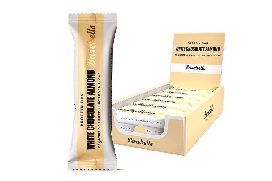 12 x Barrita proteica Barebells White chocolate Almond