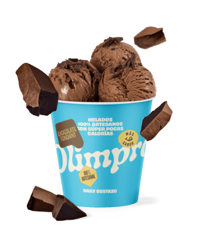 helado proteico artesano sabor chocolate fondant