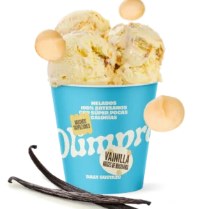 Helado Proteico Artesano Sabor Vainilla Nueces de Macadamia